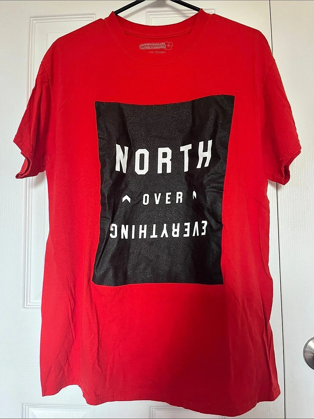 entripy.com Raptors Red Graphic Tee Size Large
